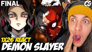 QUE FINAL MUZAN MATOU TODOS os LUAS INFERIORES  React Demon Slayer EP 26 temporada 1 Final [upl. by Ackerley581]