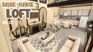 Modern Base Game Loft 🤎  The Sims 4 Speed Build l No CC [upl. by Ramso104]