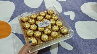 Ferrero Rocher chocolate unboxing and review [upl. by Lorien768]