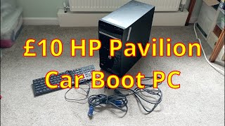 £10 HP Pavilion AMD A105700 Car Boot Sale PC [upl. by Grannias]