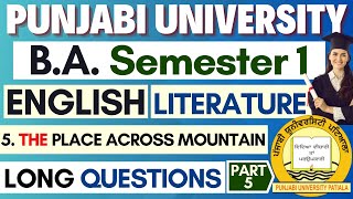 BA Sem 1 English Literature Ch5 The Place Across the Mountain Short Questions BA Online ClassesP5 [upl. by Sinclair]