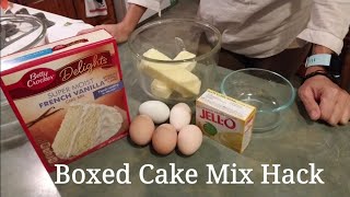 Boxed Cake Mix Hack BETTER than BAKERY CAKE [upl. by Damien]