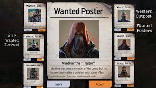 Undawn Wanted Posters Western Outpost All 7 Fast Silver [upl. by Nevile]