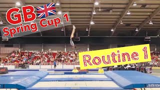 Evie  Trampoline Routine 1 💛 British Gymnastics Spring Cup 1 2022 [upl. by Attener]