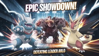 Epic Showdown Defeating Leader Arlo with Rhyperior amp Goodra in Pokémon GO [upl. by Meesak]