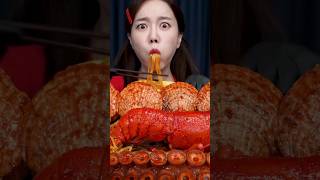 Mukbang ASMR Giant Octopus Legs Lobster StirFried Jjamppong Noodles Seafood Boil Recipe Ssoyoung [upl. by Lauri]