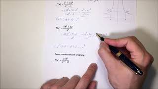 einfache Symmetrie bei gebrochenrationalen Funktionen rechnerisch ausführliche Erklärung [upl. by Annola]
