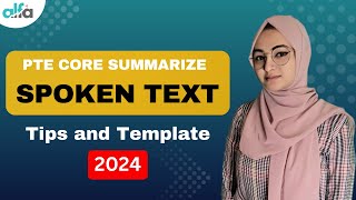 PTE Core Summarize Spoken Text  2024 Tips and Template  100 Tried amp Tested  Alfa PTE [upl. by Samson643]