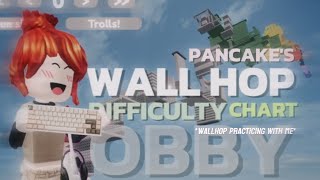 Pancakes Wall Hop Difficulty Chart Obby practicing with lyrics✨️ [upl. by Skip]