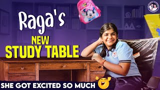 Ragas New Study Table🔥 She Got Excited so Much😁😊  rajkamallatharao shorts [upl. by Linad]