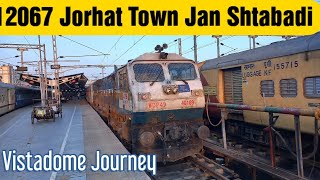 12067 Guwahati Jorhat Town Jan Shatabdi Express  Fastest Train to Jorhat  Vistadome Journey [upl. by Calandria]