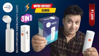 Complete Review of Wipro Odyssey Multifunctional Emergency Light CL0015  with Power Bank [upl. by Hamilton270]