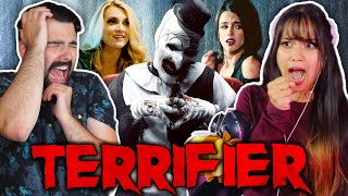 TERRIFIER TERRIFIED US Terrifier 2016 Movie Reaction FIRST TIME WATCHING WHAT DID WE JUST SEE [upl. by Savior]