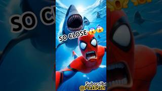 😱 SO CLOSE 😱 Spiderman SpiderMan Shark Avengers spiderman avengers marvel [upl. by Gustavus147]