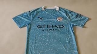 Official Manchester City home jersey for the 202021 season [upl. by Yvel]