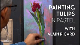 Painting Tulips in Pastel [upl. by Ynogoham]