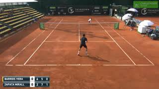 Tomás Barrios vs Bernabé Zapata Miralles  2018 Biella Challenger 1R HIGHLIGHTS [upl. by Knah31]