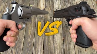 Desert Eagle 50 AE vs 500 SampW Not Even Close [upl. by Batha]