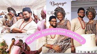 My best lady is getting married…The best Nigeria IntroductionIbo meet Yorubanigeriawedding [upl. by Docilu]