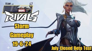 Storm Gameplay  19624  Marvel Rivals  July Closed Beta Test [upl. by Ayamahs605]