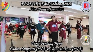 FORKOT 1 Kota Malang 2024  Line Dance Jamming  Yang Penting Hepi  ILDI Kota Malang [upl. by Seuqram]