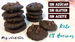 GALLETAS DE CHOCOLATE KETO  Sin Harinas Sin Azúcar Sin Gluten ¡Saludables fáciles y rápidas [upl. by Rosalind985]