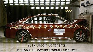 20172020 Lincoln Continental NHTSA FullOverlap Frontal Crash Test [upl. by Kylie]