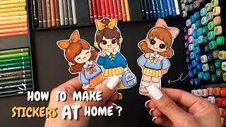 How to make stickers at home✨️step by step✨️ [upl. by Aremihc]