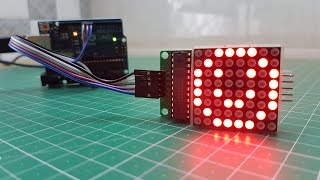 Arduino LED 8X8 Matrix Display MAX7219 [upl. by Nodanrb]