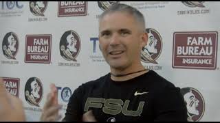 FSU Football head coach Mike Norvell on returning players flashing play of young QBs  Warchant TV [upl. by Edny]