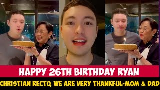 HEARTROB NA SI RYAN CHRISTIAN RECTO ANAK NI VILMA SANTOS NAGDIWANG NG KANYANG 26th BIRTHDAY [upl. by Eciruam389]