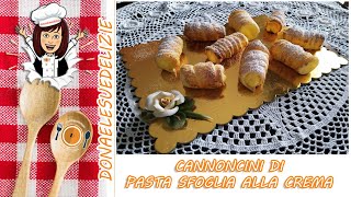 Cannoncini pasta sfoglia con crema [upl. by Ruhl237]