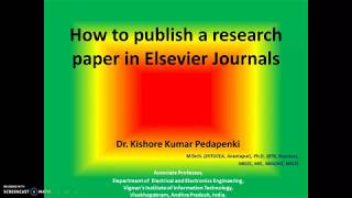 How to publish a research paper in Elsevier Journals [upl. by Krein962]