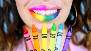 DIY Crayon Makeup VS Crayola Makeup [upl. by Lemmor]