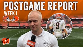 Postgame Report Cincinnati Bengals Lose to Cleveland Browns in Season Opener [upl. by Nwahsid632]