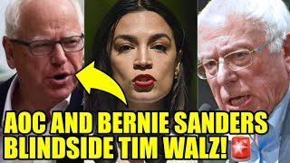 AOC amp Bernie Issue SURPRISING RESPONSES To Tim Walz As VP [upl. by Nivrac516]