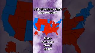 US Elections 2024 results live map mapping usa unitedstates america trump [upl. by Roselyn]