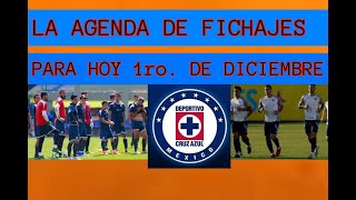 LA AGENDA DE FICHAJES DE CRUZ AZUL PARA HOY VIERNES 1ro DE DICIEMBRE 2024 [upl. by Arrac]