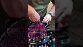 Badminton Racket Stringing  How To Tie Good Finishing Knot shorts [upl. by Paolo230]