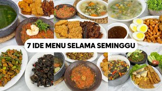 7 IDE MENU HARIAN SELAMA SATU MINGGU [upl. by Eittam153]