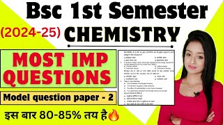 bsc 1st semester chemistry most important questions 20242025 exam knowledge adda bsc 1st year chem [upl. by Enaoj904]