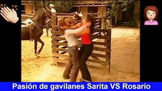 Pasión de gavilanes Sarita y Rosario se pelean [upl. by Adehsor769]