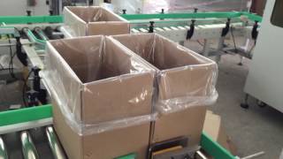 Automatic carton box bag inserting machine liner inserter [upl. by Toms643]