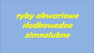 ryby akwariowe słodkowodne zimnolubne  ryba akwariowa [upl. by Froemming]