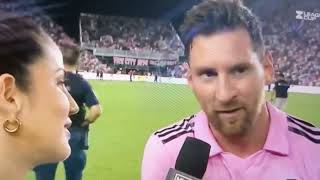 Primera Entrevista Messi inter miami [upl. by Lemal]