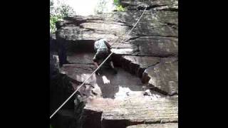 Mike Rock Climbing at High Rocks Ralph Stover State Park PA [upl. by Amliw785]