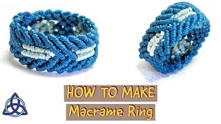 How to Make Macrame Ring  DIY EASY Ring [upl. by Lemyt]