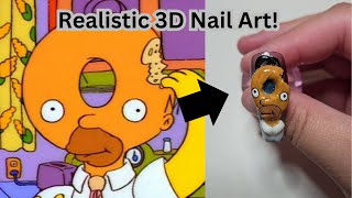 Homer 3D Nail Art [upl. by Eenahpets]