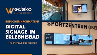 Digitale InfoScreens im Kocherbad Oberkochen  Digital Signage im Erlebnisbad 🌊 WEDEKOCOM 📲 [upl. by Stock]