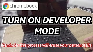 How to Turn ON Developer mode in Chromebook  Lenovo 500e [upl. by Nnylyar]